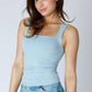 Clean Line Square Shirred Top