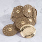 Faux Leather Grommet Disc Chain Belt