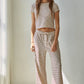 Knit Striped Short Sleeve Top