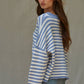 Knit Sweater Striped Button Down Cardigan