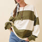 Contrast Panel Long Sleeve Slouchy