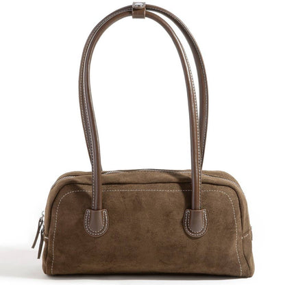 Suede Baguette Hand Bag
