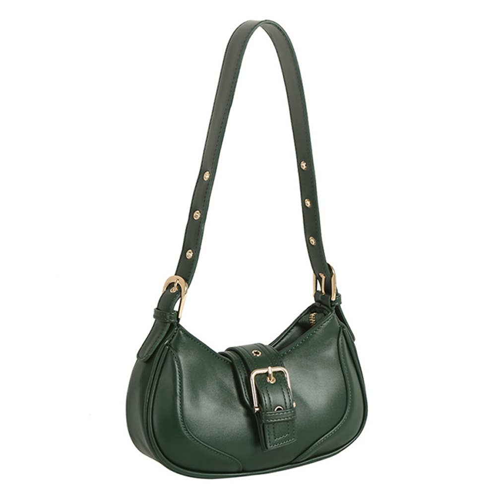 Buckle Crescent Shoulder Bag