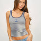 Anchor Beaded Striped Tank