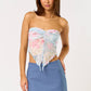 Kylie Front Twist Floral Tube Top