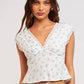 Floral V-neck Open Back