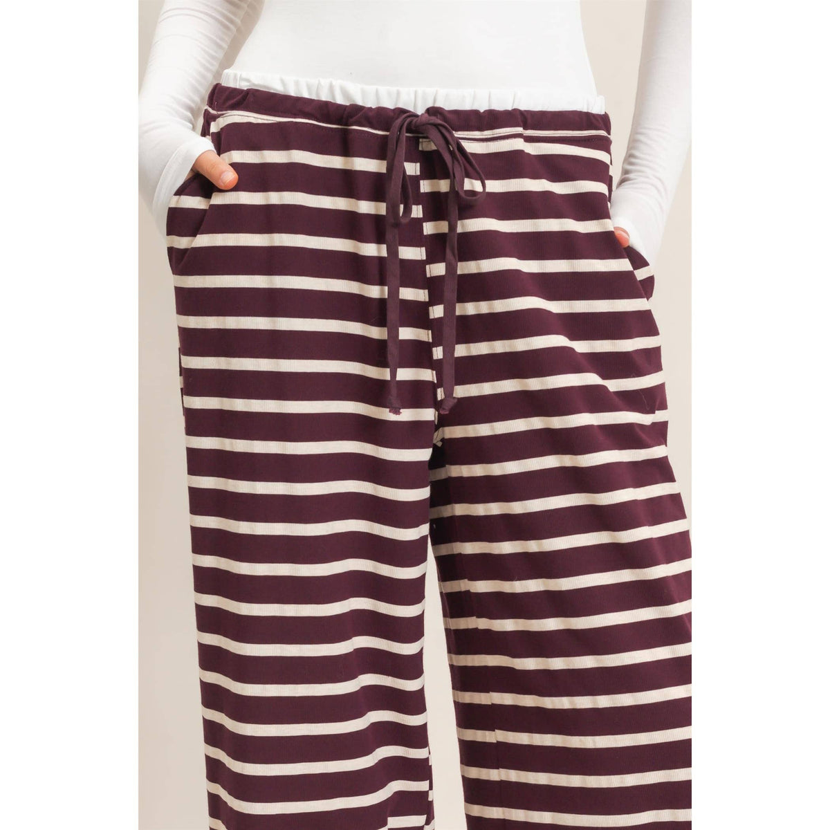 Striped Wide-Leg Pants
