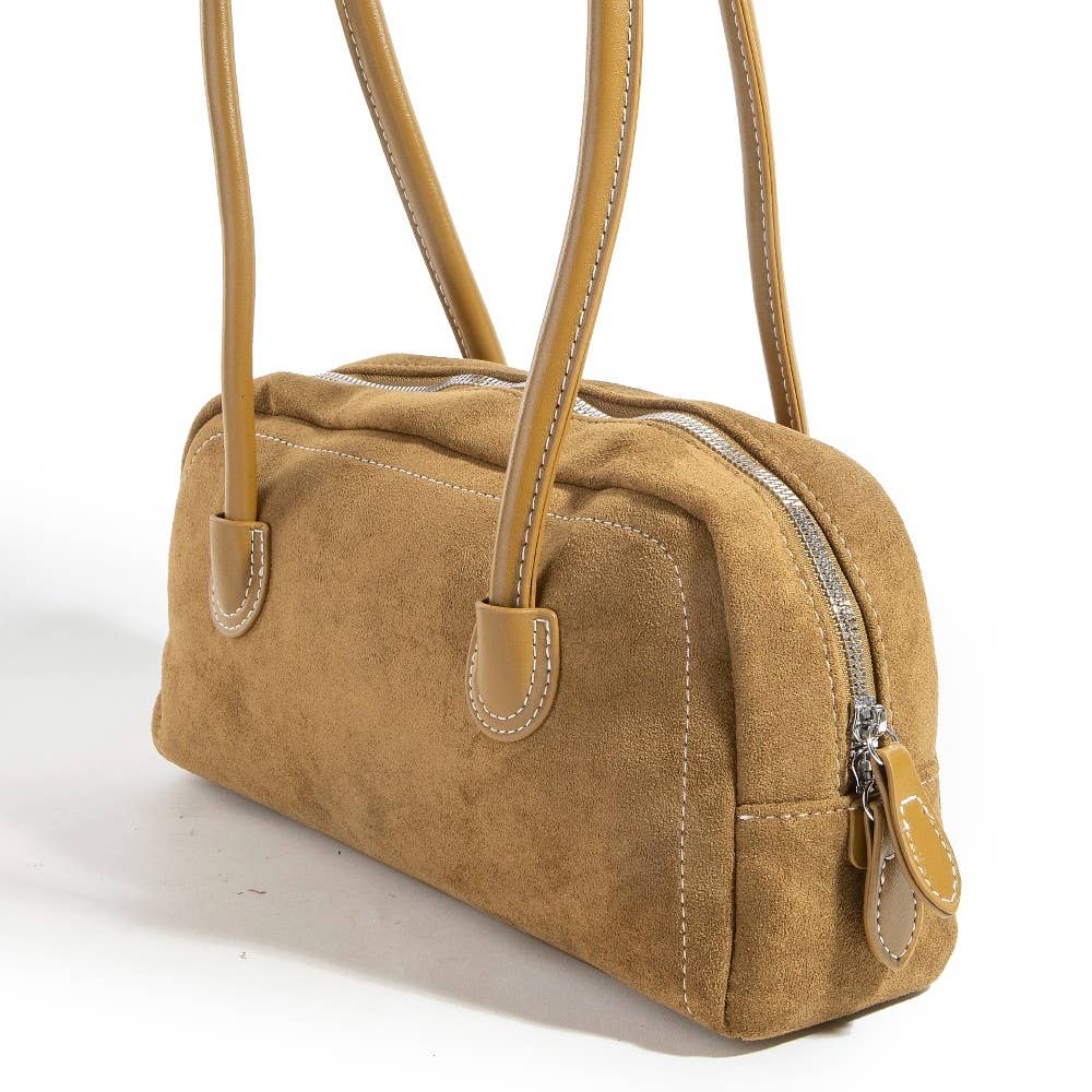 Suede Baguette Hand Bag