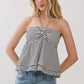 Stripe Halter Top