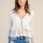 LACE TRIMMED DETAILED TOP