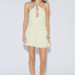Beaded Trim Halter Mini Dress