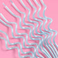 Pearl Blue Wavy Cake Candles – 10 Count | Birthday Party