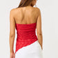 Textured Asymmetrical Tube Top
