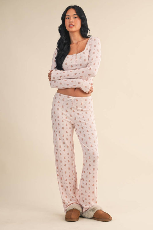 Teddy Bear Print Top