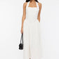 Bohemian Style White Halter Dress