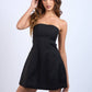 Solid Straight Tube Mini Dress