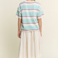 Stripe Oversized Short Sleeve Top