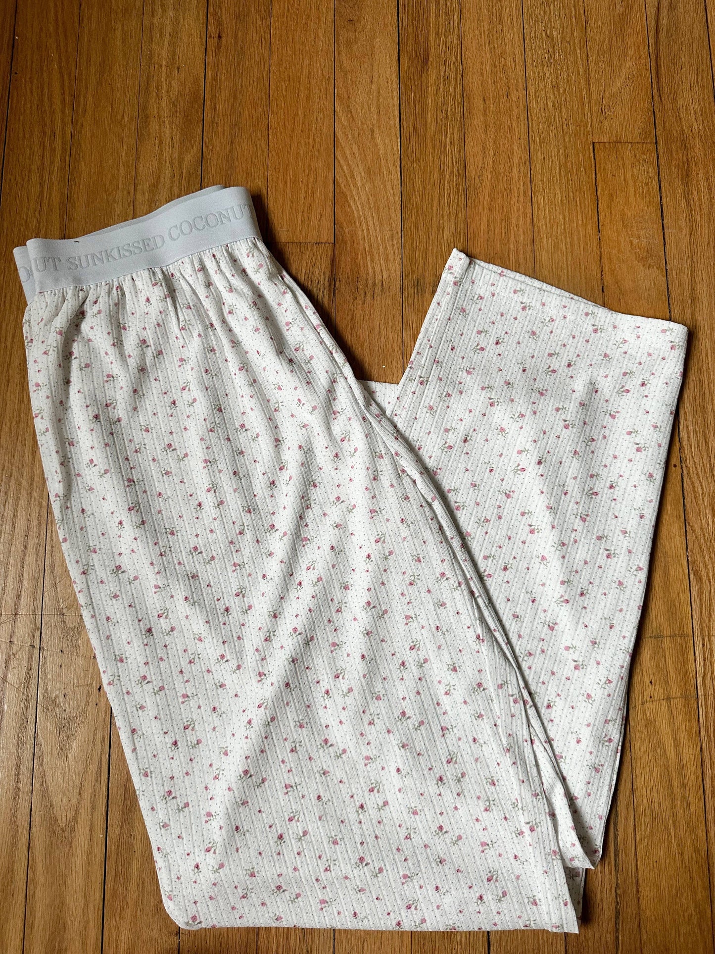 White Floral PJ Pants