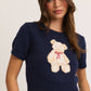 Short Sleeve Teddy Bear Top