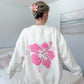 Ivory Hibiscus Flower Sweatshirt