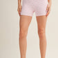 Ditsy Print Contrast Binding Biker Shorts