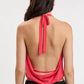 SOLID COLOR V-NECK TOP