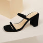 Double Strap Block Heel Sandal