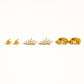 Anouk 18K Gold Non-Tarnish Hearts, Hoops &CZ Earring