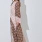 Floral Print Mix Chiffron Ruffle Maxi Dress