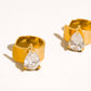 Jessenia 18K Gold Non-Tarnish Pear Crystal Cuffs