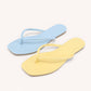 Solid Color Square Toe Thong Sandal