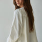 Woven Polyester Nylon Sheer Lace Detail Blouse