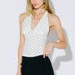 Polka Dot Crepe Tiered Halter Top
