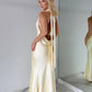 HALTERNECK SATIN MAXI DRESS
