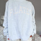Pearl Grey Mockneck Pilates Embroider Sweatshirt