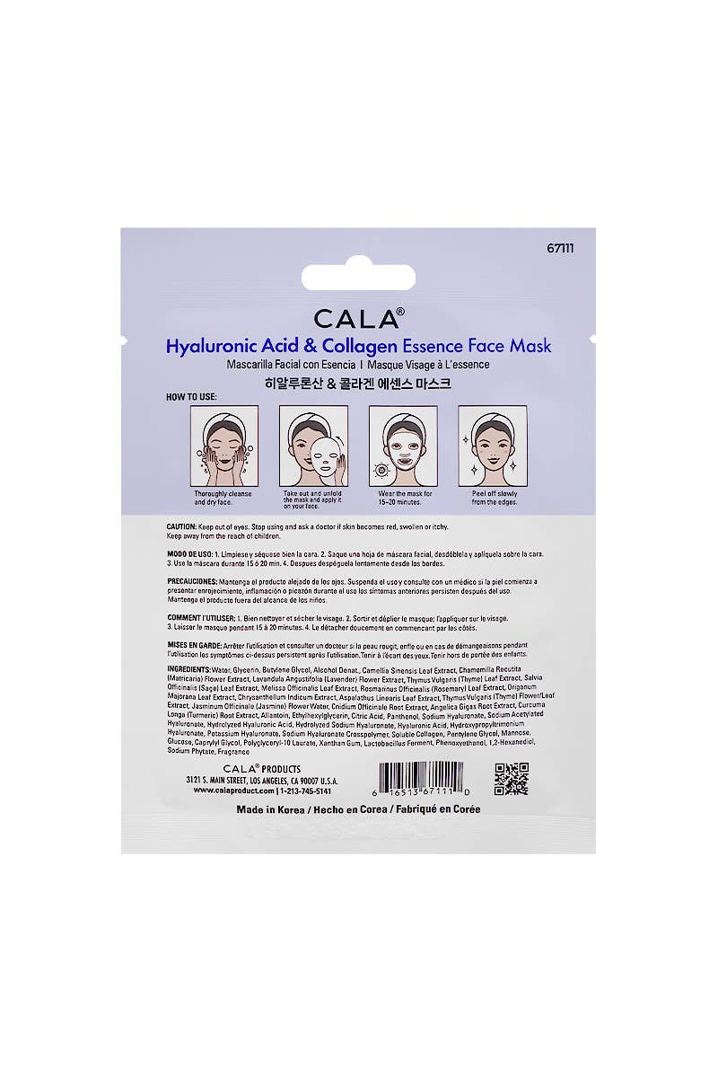 Hyaluronic Acid & Collagen Essence Face Mask