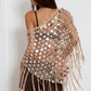 LUNARA Sequin Poncho
