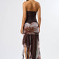 Ruffled Tube Ruched Mini Dress