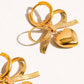 Addie 18K Gold Non-Tarnish Bow Dangle Heart Earring