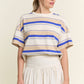 Stripe Oversized Short Sleeve Top