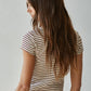 Knit Striped Short Sleeve Top