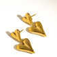 Adeline 18K Gold Non-Tarnish Layered Heart Earring