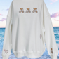 Teddy Bear Embroider Sweatshirt: Seashell Ivory