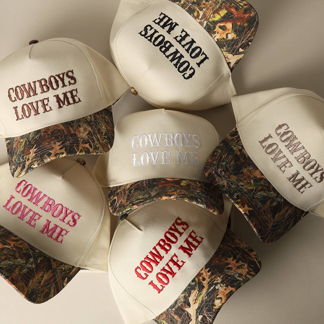 Cowboys Love Me Embroidery Camo Two-Tone Cap