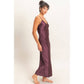 Satin V-Neck Slip Dress
