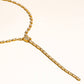 Cieline 18K Gold Non-Tarnish CZ Lariat Necklace