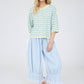 Leah Striped Short Sleeve Cardigan