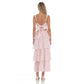 Floral Ruffle Maxi Dress in Pink
