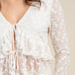 LACE TRIMMED DETAILED TOP