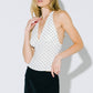 Polka Dot Crepe Tiered Halter Top
